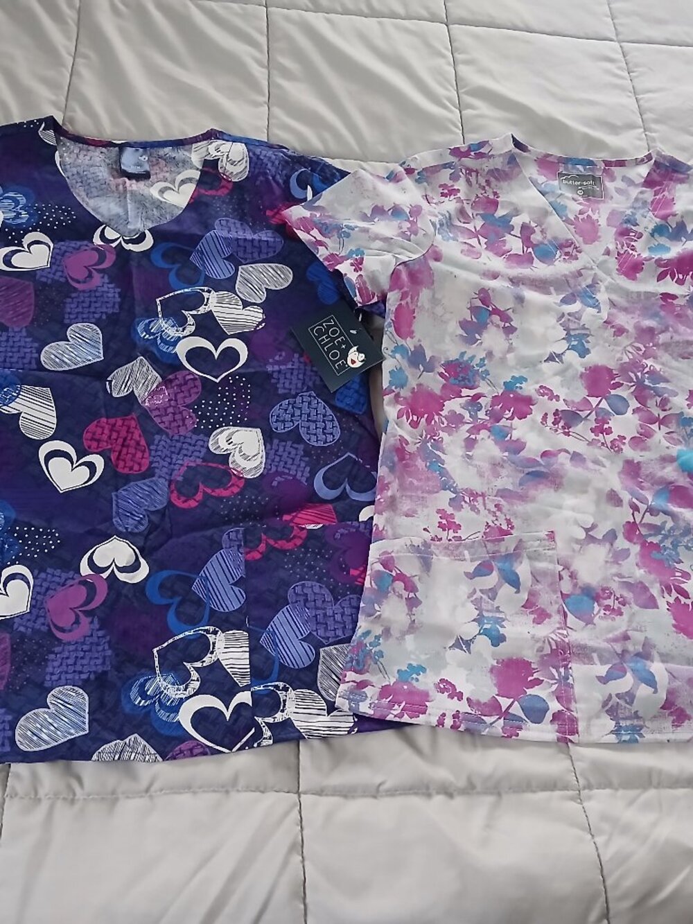 Zoe + Chloe Scrub Top Set